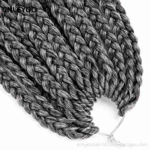 12 inch Grey Bohemian Box Braid Crochet Hair Short BOHO GoddessCrochet Box Braiding Hair Extension